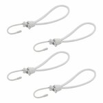Tendeur de tente elastique blanc avec crochet 4 pieces sous blister