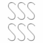 Crochet en S diametre 4 mm 6 cm 6 pieces sous blister