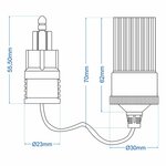 Cable adaptateur de prise DIN a prise allume-cigare sous blister