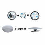 Retroviseur d'angle mort rond - lot de 2 pieces