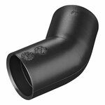Piece d'angle pour tuyau d'evacuation 45 PE noir