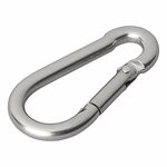 Mousqueton en acier inoxydable 5x50mm 2 pieces sous blister