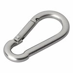 Mousqueton en acier inoxydable 5x50mm 2 pieces sous blister