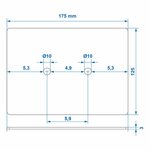 Plaque de montage pour 342138 et 342134 sur carte