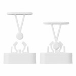 Attrape-porte avec pince flexible blanc 2 pieces
