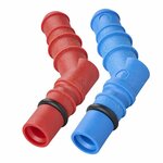 Raccords de tuyaux avec joint torique pour tuyaux 10/12 mm rouge + bleu sous blister
