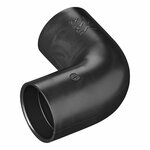 Coin de tuyau d'evacuation diametre 28 mm 90 PE noir sous blister