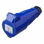 Fiche de contraste CEE 16A boîtier fixe bleu