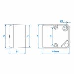 Feu antibrouillard arriere 75x85mm sous blister
