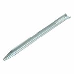 Piquet de tente demi-rond en metal 30 cm, 10 pieces sous sachet plastique