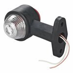 Largeur rouge clair/blanc 120 mm droit sous blister