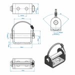Support de charniere a rabat 12 mm SPP UZ-02A V.1
