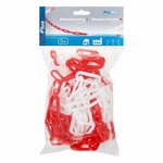 Chaîne de barriere en plastique rouge/blanc 5M