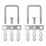 Support en U carre 60 mm pour bride de roue avant - lot de 2 pieces