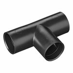 Tuyau de drainage en T  dia 28 mm PE noir sous blister