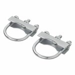 Support en U rond 60/70 mm pour bride de roue avant - lot de 2 pieces