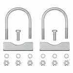 Support en U rond 60/70 mm pour bride de roue avant - lot de 2 pieces