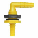 Traversee de reservoir d'eau a angle droit avec illets 10x12mm par piece