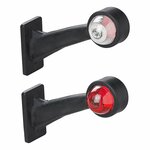 Largeur lumiere rouge/blanc 160 mm coudee