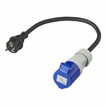 Rallonge 40 cm 3x2,5 mm² de la prise Schuko vers la prise CEE