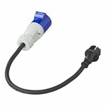 Rallonge 40 cm 3x2,5 mm² de la prise Schuko vers la prise CEE