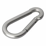 Mousqueton en acier inoxydable 8x80mm 2 pieces sous blister