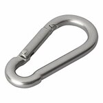 Mousqueton en acier inoxydable 8x80mm 2 pieces sous blister