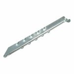 Piquet de tente 30 cm en metal nervure, 2 pieces sous sachet plastique
