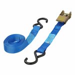 Sangle de tension bleue a cliquet + 2 crochets 5 metres