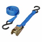 Sangle de tension bleue a cliquet + 2 crochets 5 metres