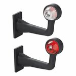 Largeur lumiere rouge/blanc 185 mm coude