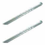 Piquet de tente 40 cm en metal nervure, 2 pieces en sachet plastique