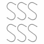 Crochet en S diametre 4 mm 6,5 x 7,5 cm 6 pieces sous blister