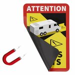 Autocollant magnetique Attention Angles Morts !campeur