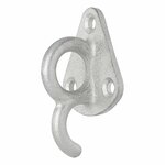 Crochet metallique pour corde avec illet 70x45mm, 5 pieces sous blister