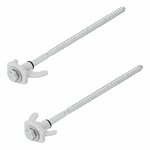 Piquet de tente 20 cm en metal vissable avec crochet en plastique 6 pieces en sachet