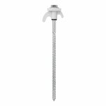 Piquet de tente 20 cm en metal vissable avec crochet en plastique 6 pieces en sachet