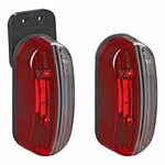 Feu de largeur LED rouge/blanc droit