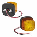 Feu de gabarit lateral 9-30 V orange 61 x 61 mm LED