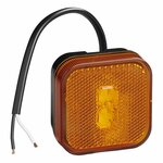 Feu de gabarit lateral 12/24V orange 65 x 65 mm LED