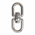 Verrouillage pivotant 8 mm, acier inoxydable A4 AISI 316, il/il, 2 500 daN