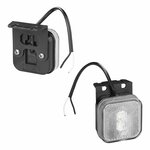 Feu de gabarit 12/24V blanc 65 x 65 mm LED avec support