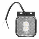 Feu de gabarit 12/24V blanc 65 x 65 mm LED avec support