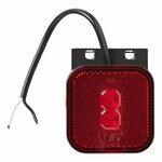 Feu de gabarit 12/24V rouge 65 x 65 mm LED avec support