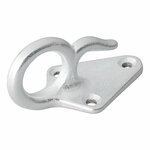 Crochet metallique pour corde avec illet 70 x 40 mm, 5 pieces sous blister