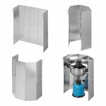 Pare-brise de cuisine 5 pieces en aluminium pliable 49 x 36 cm