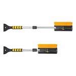Brosse a neige avec raclette a vitres et grattoir a glace + manche telescopique
