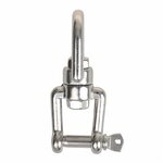 emerillon a blocage 8 mm, acier inoxydable A4 AISI 316, il/fourche, 2 500 daN
