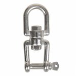 emerillon a blocage 8 mm, acier inoxydable A4 AISI 316, il/fourche, 2 500 daN