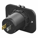 Chargeur rapide USB integre avec plaque de montage 2 voies 12/24V 3A type A + C